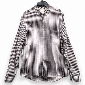 Billy Reid Shirt Mens XL‎ (Fits as Large) Standard Cut Linen Cotton Blend Button
